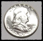 1950  FRANKLIN HALF DOLLAR Bright White Lustrous Choice BU #40D74 .90 SILVER