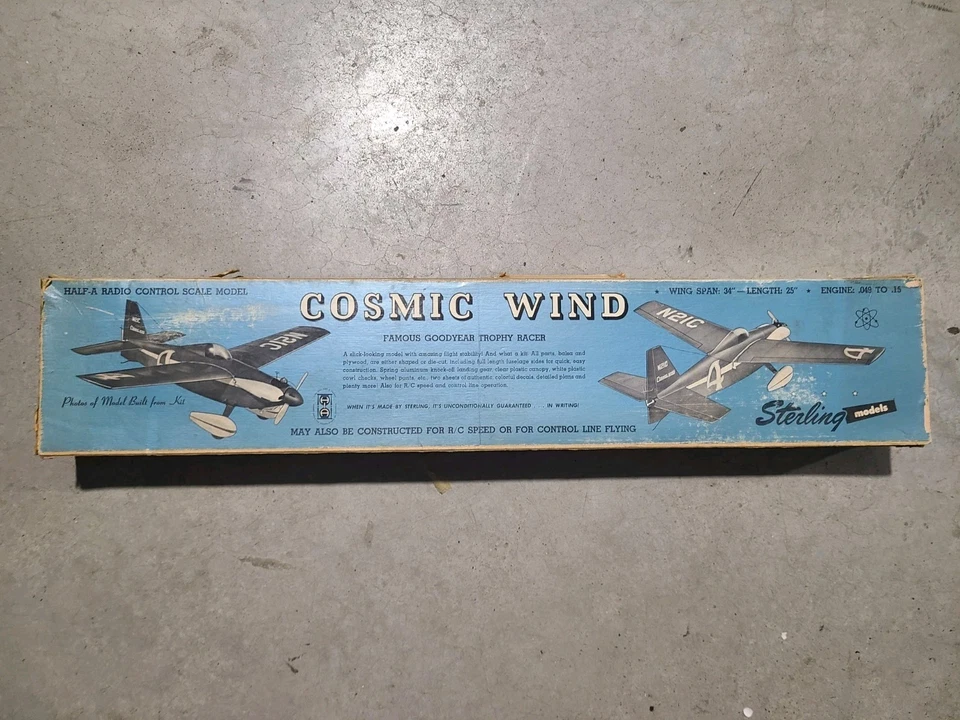 Vintage Sterling Models Scale Model Airplane Cosmic Wind (INCOMPLETE SET) - Image 2 of 4