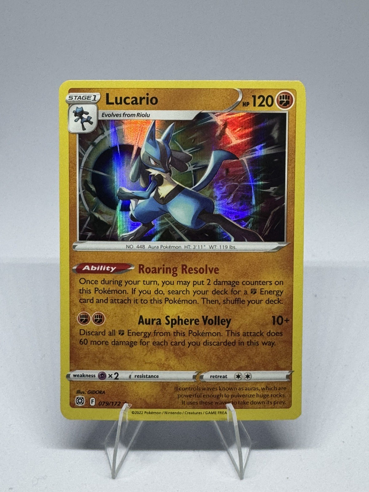 Lucario 79/172 Brilliant Stars Holo Rare Pokemon Card TCG 079/172 Pokémon