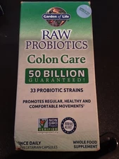 Garden of Life Raw Probiotics Colon Care 50 Billion 30 Caps EXP 05/2026
