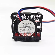 1PCS ICFAN F4010AN-12QAW DC 12V 0.09A 4010 3-Wire Cooling Fan