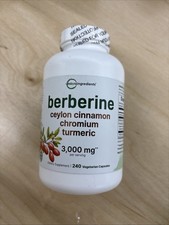 Micro Ingredients Berberine Ceylon Cinnamon Chromium 3,000mg 240 Vegetarian Caps