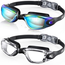 Aegend Swim Goggles, 2 Pack Swimming Goggles No Leaking Adult Men Women Youth