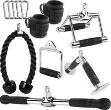 Cable Machine Attachment, LAT Pulldown Attachments, Home Gym Accessories, Tricep