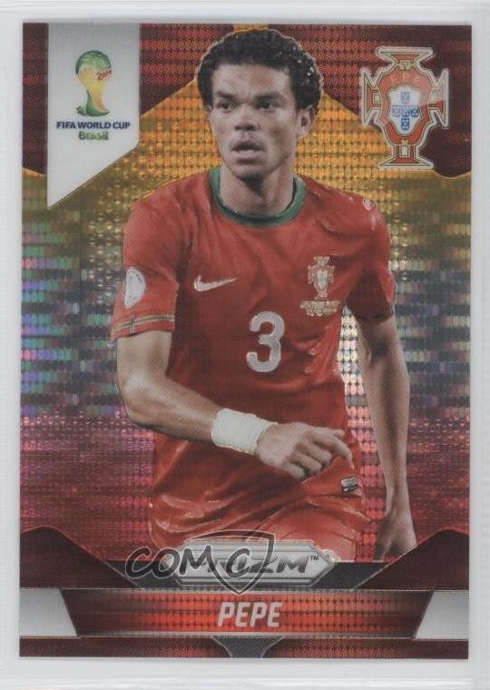 2014 Panini Prizm World Cup Yellow & Red Pulsar Prizm Pepe #156 h8p