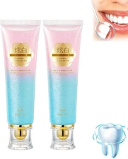 2Pcs Acssart Radiant Whitening Toothpaste,Niacinamide Whitening Toothpastes, Fre