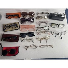 Lot of 20 Assorted Glasses Sunglasses Optical Frames Fashion Eyewear with Cases