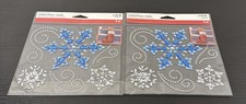 Recollections Christmas /No l Bling Stickers Blue Clear 6pc Each Lot Of 2 New