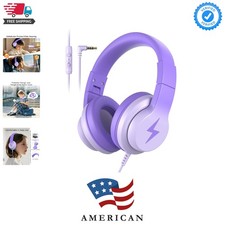 Kids Headphones, Wired Headphones for Kids Over Ear with Microphone, 85/94dB ...