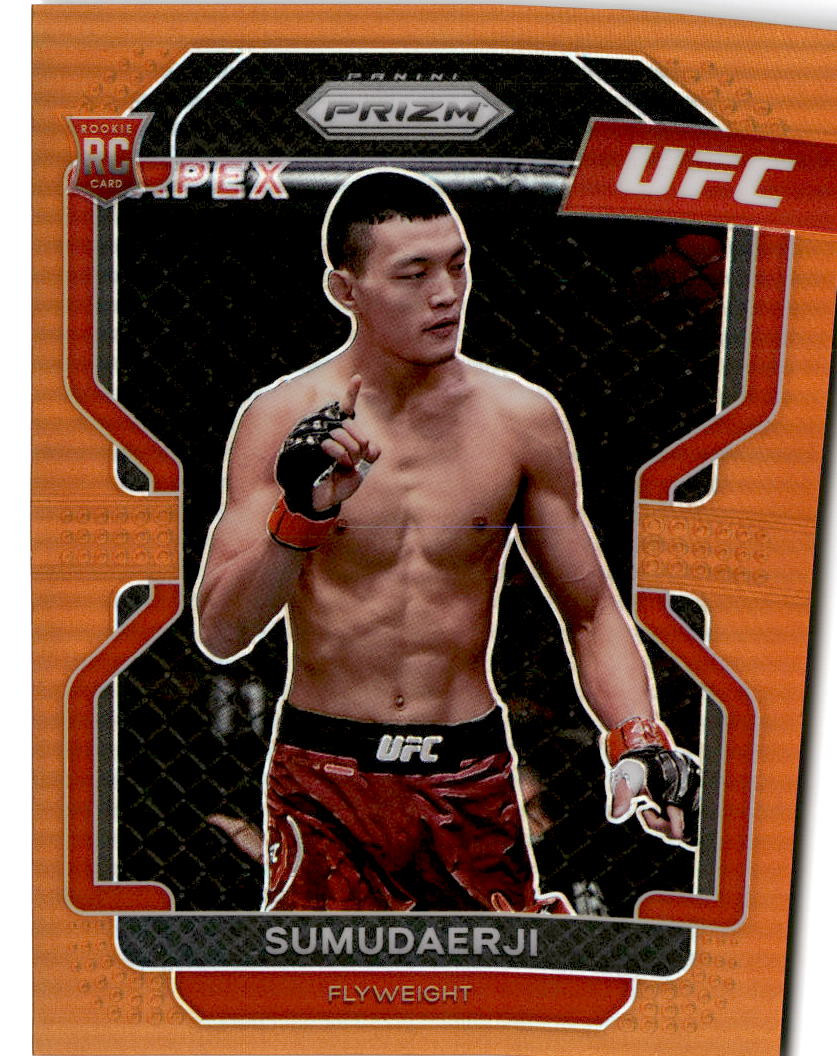 2022 Panini Prizm UFC #114 Sumudaerji Orange Prizms #/99