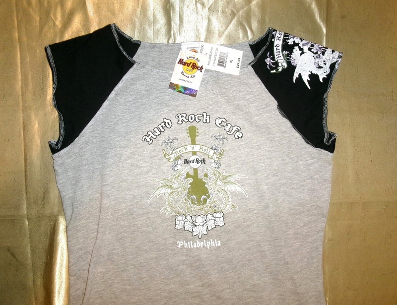 99 Cents HARD ROCK CAFE PHILADELPHIA T-SHIRT GIRLS KIDS YOUTH JR  XL-NEW $25 TAG