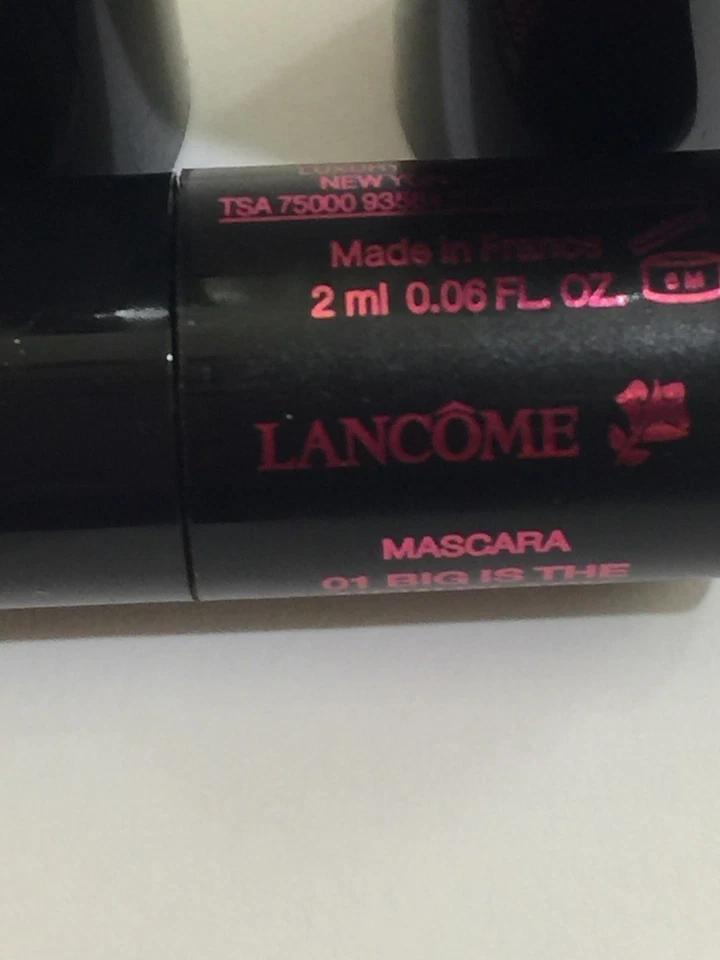 4 LANCOME MONSIEUR MÁSCARA GRANDE NEGRA Viaje 0.06 OZ MINI Nuevo a granel Foto 3 de 3