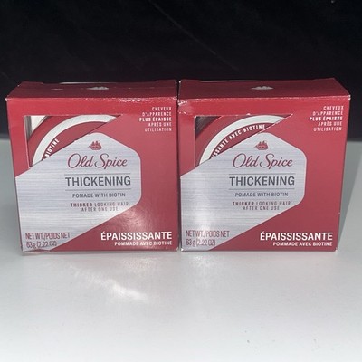 PACK OF 2-New Old Spice THICKENING Pomade Styler With Biotin (2.22 oz each)