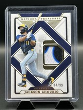 2025 Panini National Treasures Jackson Chourio Treasured Threads Silver /99