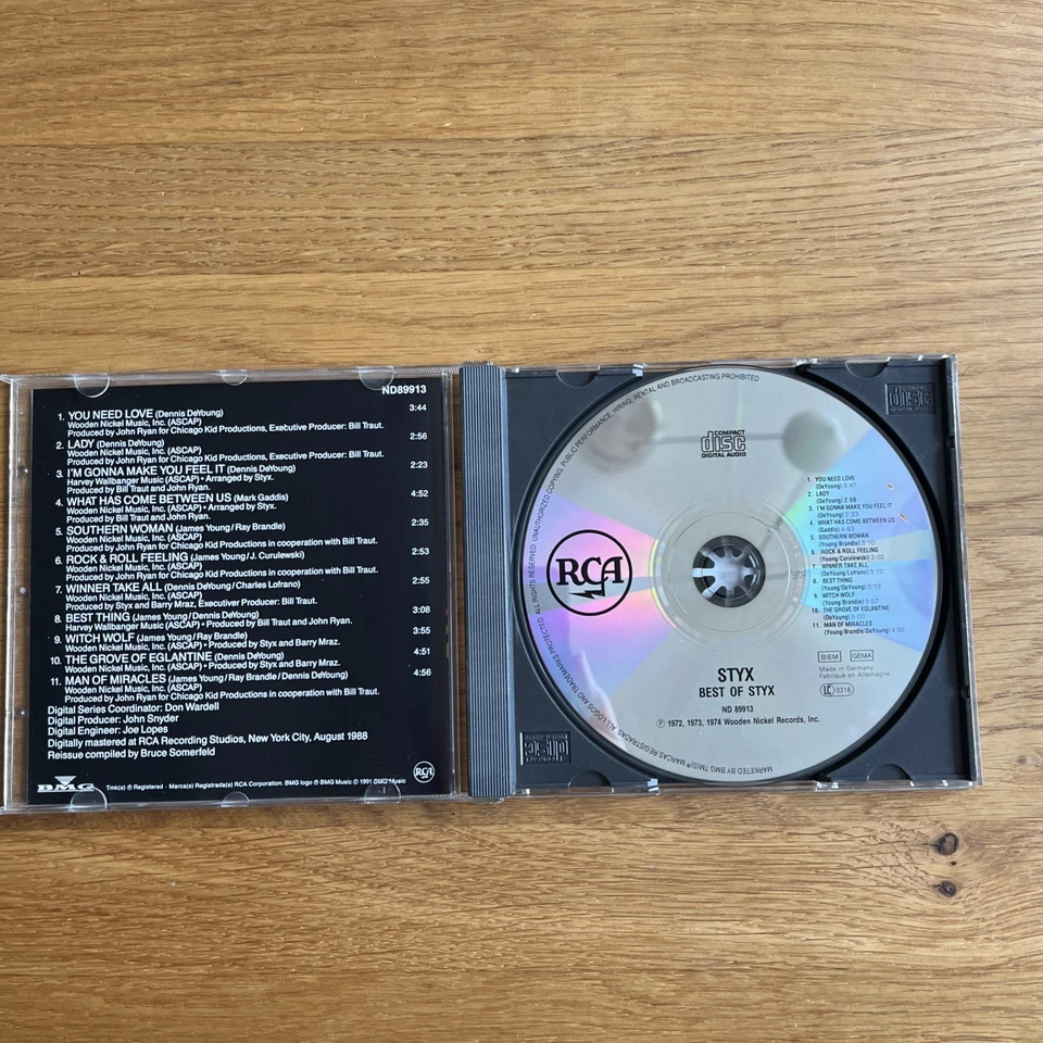Styx - Best of - CD - RCA - remastered - 1991  - Bild 2 von 3