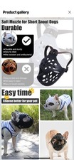 Silicone Muzzle for Short Snout Dogs Soft  Adjustable for Grooming