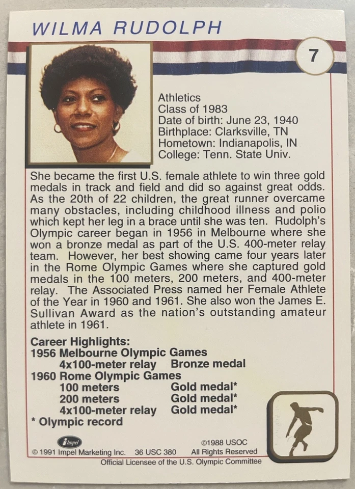 Wilma Rudolph **Signature / Autograph** Olympic Champion - Image 4 of 4