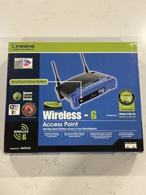 Linksys Wireless-G Wi-Fi Access Point WAP54G 2.4GHz 802.11g 54Mbps New OPEN BOX