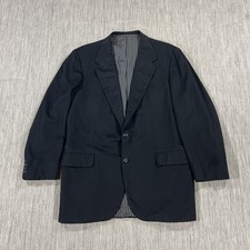 Oxxford Clothes Blazer 44T Black VTG Black Luxury Cashmere Custom Fit Sport Coat