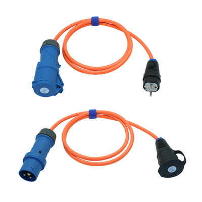 Caravan Adapterleitung SET 250V 16A 3x2,5mm² 1,5m Orange PTX