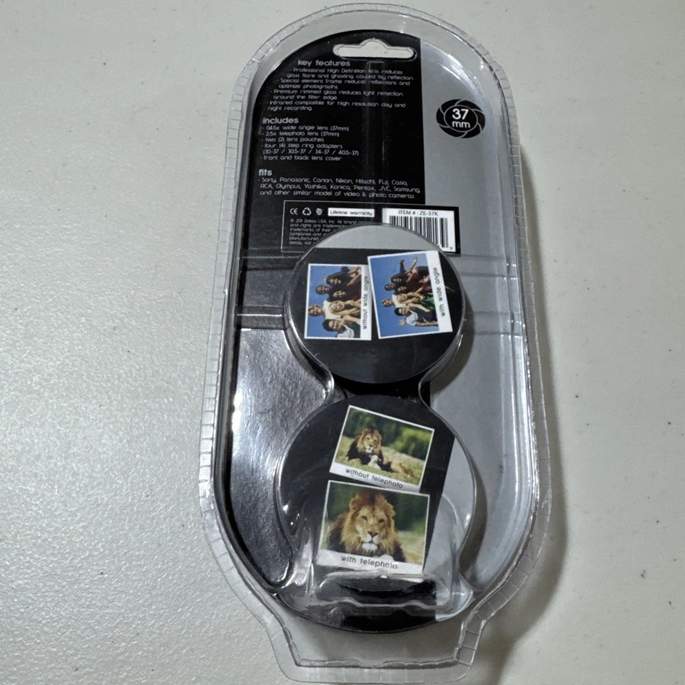 BRAND NEW ZEIKOS 37MM 2.5X TELEPHOT AND .45X WIDE ANGLE LENS KIT 25MM 27MM 28MM+ - Image 2 of 4