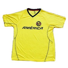 Club America Soccer Football Jersey Mexico Las Águilas Yellow Mens Size Large