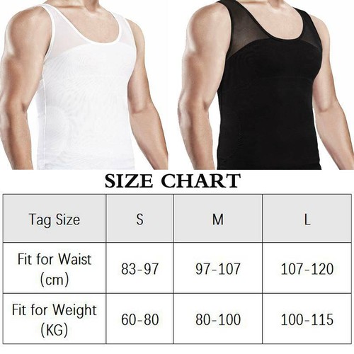 Gynecomastia Compression Shirt Mens Shapewear to Hide Man Boobs Moobs Tank Tops - Picture 17 of 26