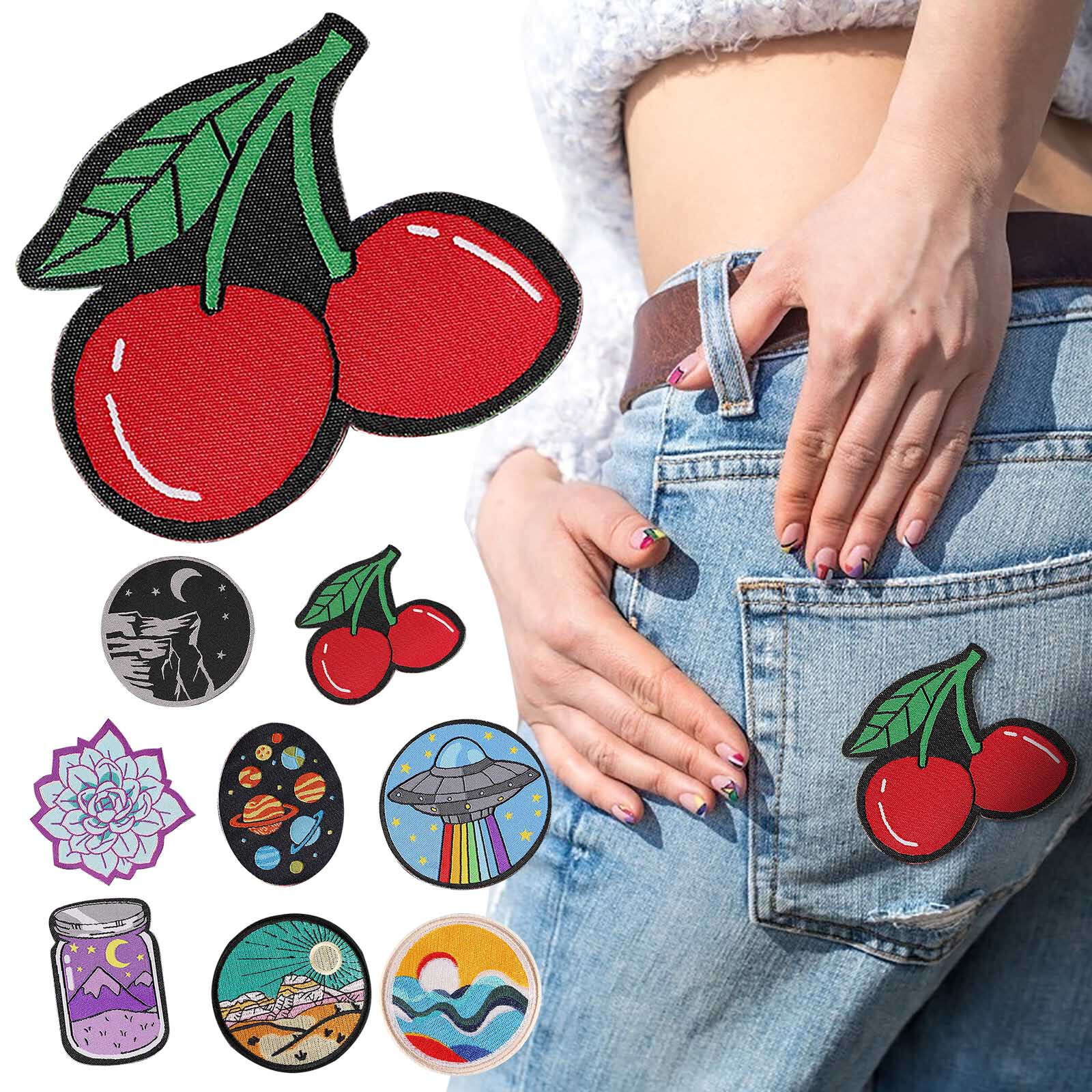 Shoes Hats Accessories Embroidery Cloth Label Adhesive DIY Cloth Stickers