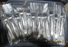 AMC CREON SILVERWARE Stainless Seafood Fork Japan Lot of 12