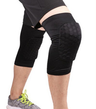 2 x Honeycomb Pad Crashproof Antislip Basketball Knee Leg Sleeve Protector Gear