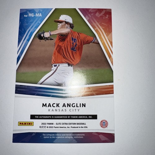 2022 Elite Extra Edition Mack Anglin Hidden Gems Auto - Picture 2 of 2