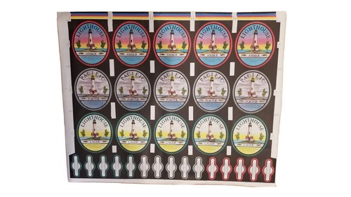 ORIGINAL 1980'S SANTA CRUZ BREWING CO. BEER LABEL POSTER. SANTA CRUZ, CALIF. 