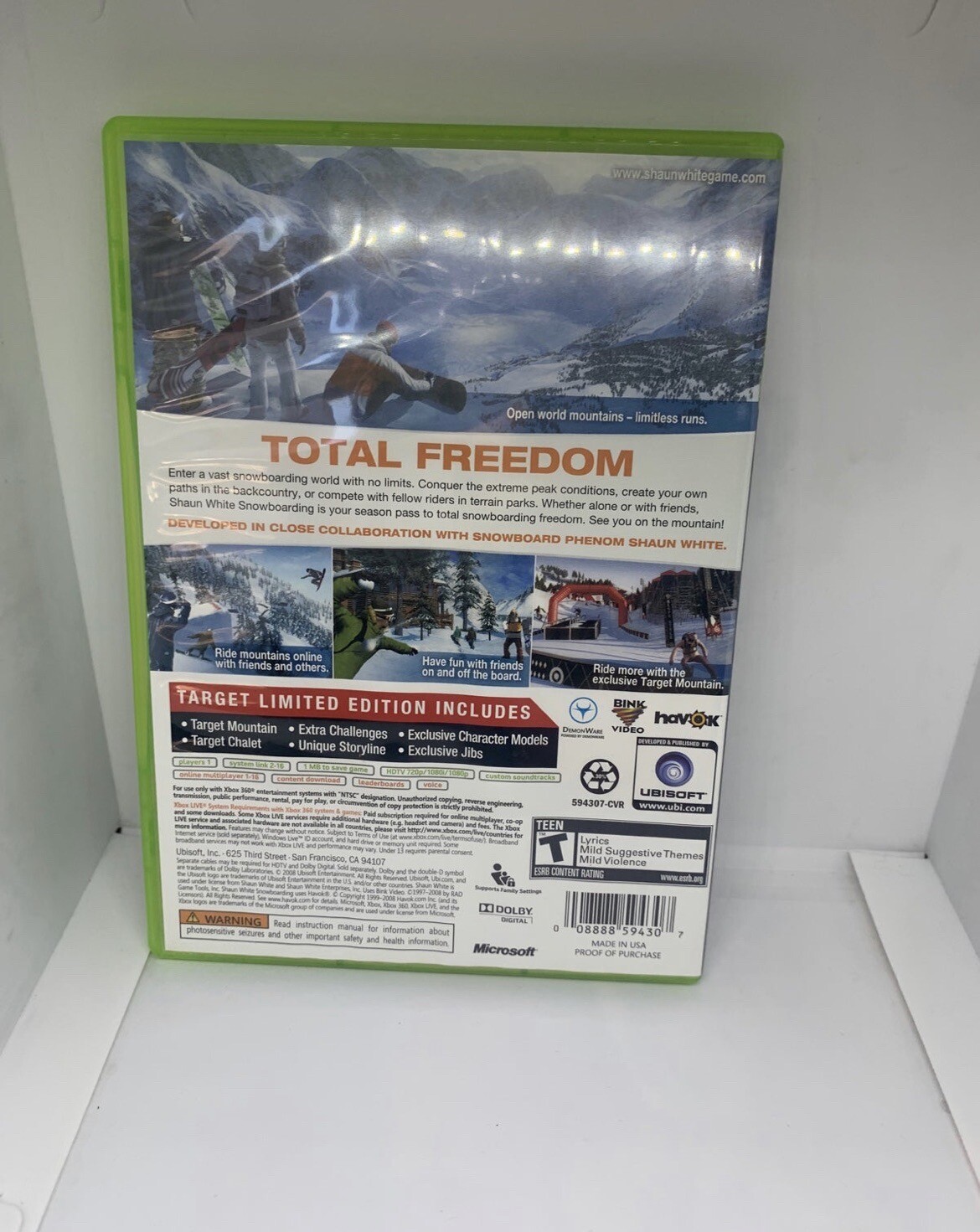 Shaun White Snowboarding (Microsoft Xbox 360, 2008) - European Version
