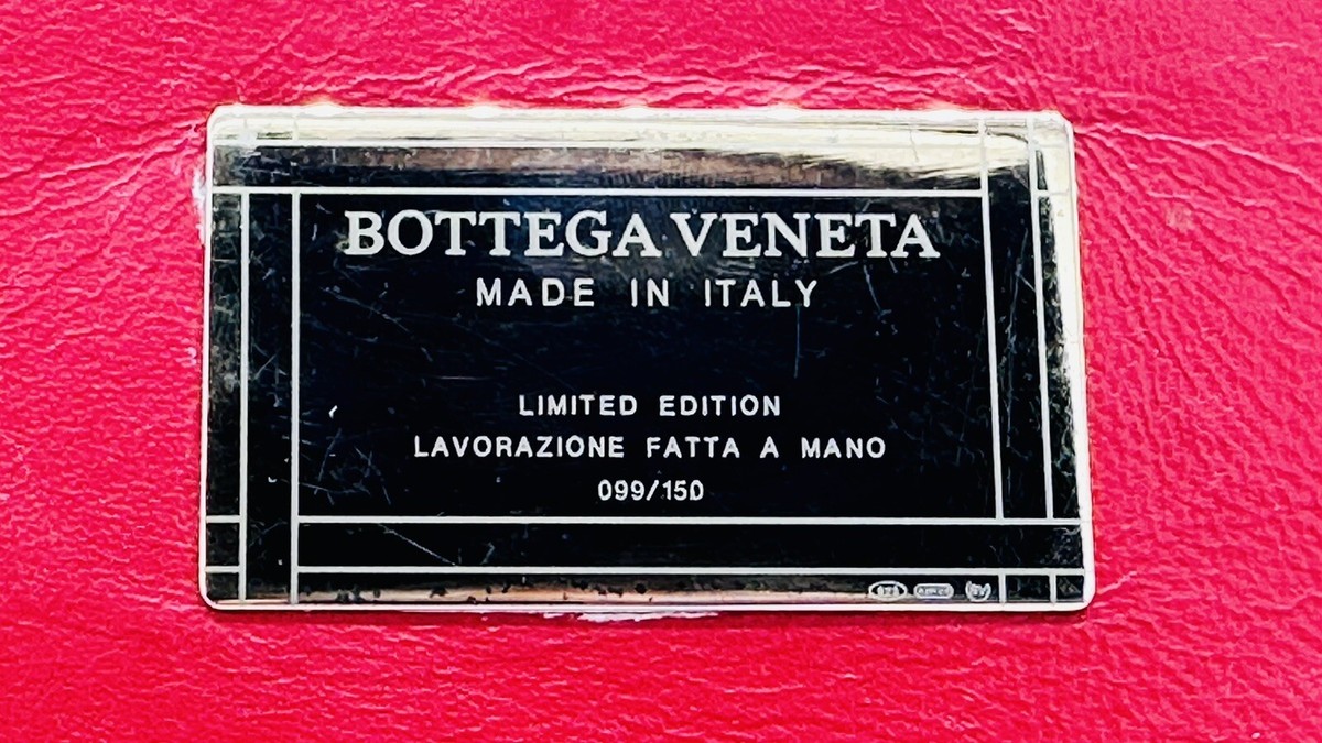 Bottega Veneta Lavorazione Fatta A Mano Ltd Ed #99/150 Red Leather