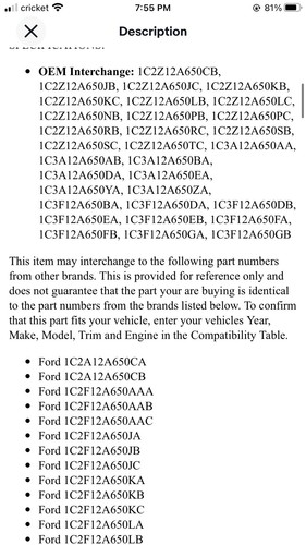 Ford engine control computers module XTP88491F Interchange # 78–8491F. - Picture 9 of 10