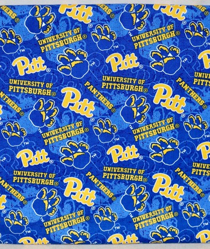 University Of Pittsburgh ~ Paw Pattern College Cotton Fabric 1/4 Yard 9” X 44” - Picture 5 of 21