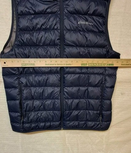 Eddie Bauer EB650 Down Vest Men's Large Blue Cirruslite Puffer Quilted - Picture 12 of 15