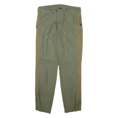 WORK NOT WORK Herren Hose Grün Regular Tapered W32 L31