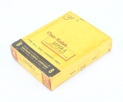 KODAK DOUBLE 8 25 FT SUPER-X FILM, EXPIRED FEB 1955, SOLD