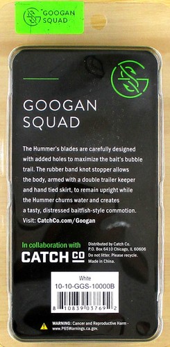 (3) Googan Squad 1/2 Oz. White Hummer Buzz Baits Buzzbaits Brand New In Pack - 第 4/4 張圖片