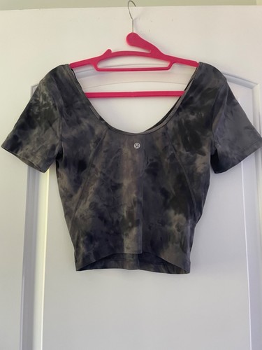 T-SHIRT CROPPED LULULEMON ALIGN EN HAUTEUR DE TEINTURE DIAMANT TAILLE 6 ! - Photo 7/8