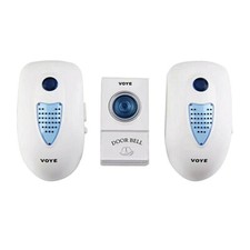 DOPPIO CAMPANELLO WIRELESS SENZA FILI con 2 ricevitore e 1 Pulsanti CASA UFFICIO