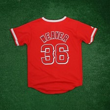 Jered Weaver Majestic Los Angeles Angels YOUTH Alternate Red Jersey