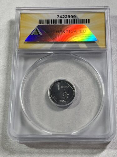 1983 Philippines 1 Sentimo Graded MS 65 by ANACS - Picture 4 of 4