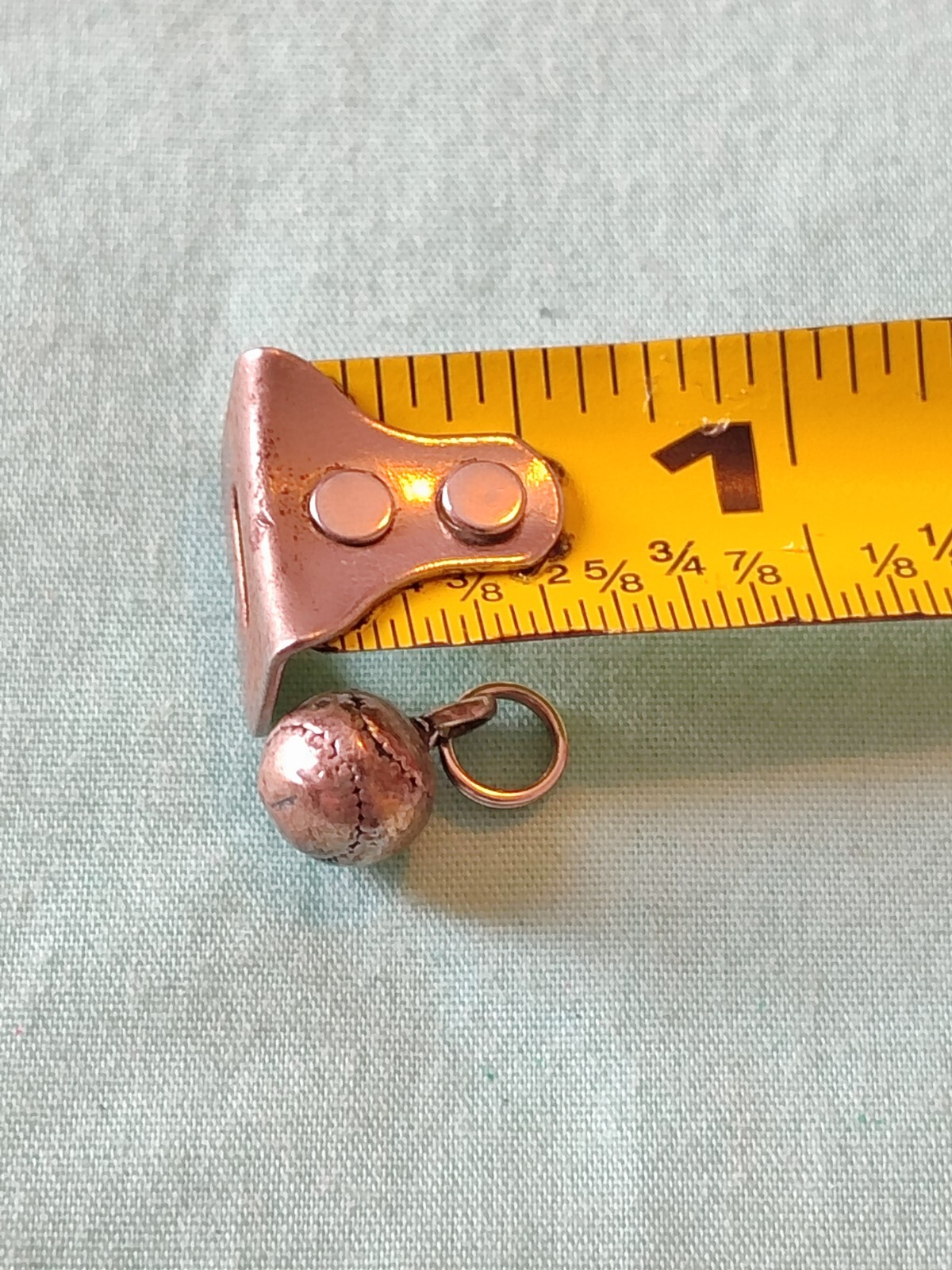 Vtg Antique Solid Sterling Baseball Dangle Pendan… - image 3