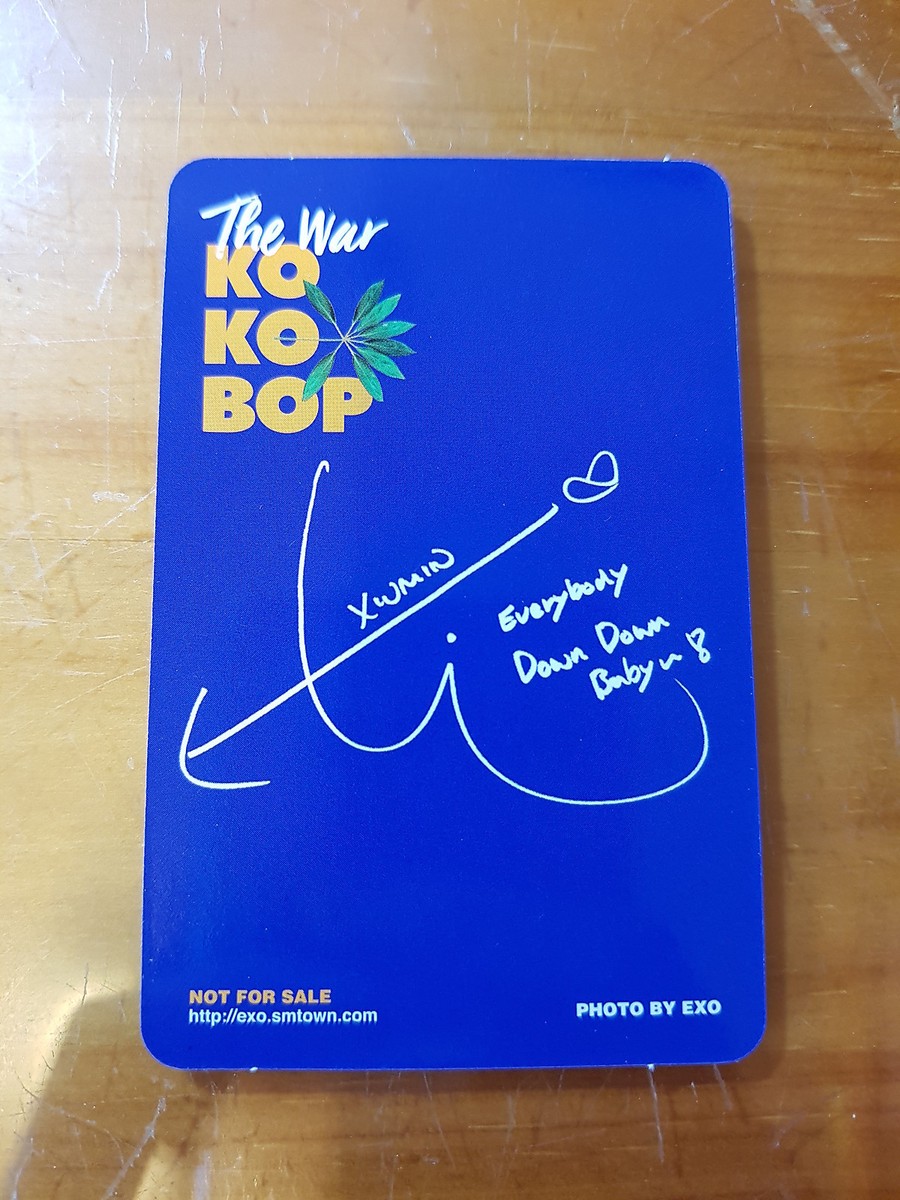 EXO 4th Album THE WAR Ko Ko Bop Xiumin Type-B Photo Card Official