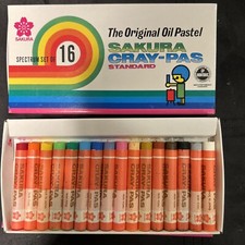 2 Packs NEW SAKURA CRAY-PAS Oil Pastel 16 Count Color Set XEP-16 Standard