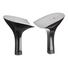 1pair Heel Repair Replacement 1.81"x2.76" High Stiletto Heel Black
