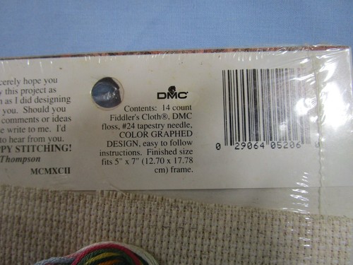 Designs For The Needle Heirloom Treasures Rabbit Cross Stitch Kit 5206 NIP 1992 - Picture 3 of 3