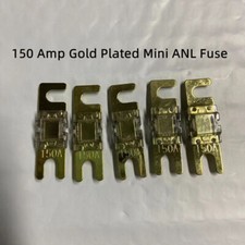 5 Pack 150 Amp Mini ANL Fuse Gold for Car Audio Auto Marine Audio